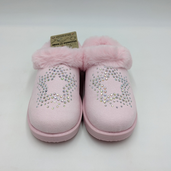 Skechers Girls Pink Sleepy Slides Radiant Star Fur Lined 302943L Kids Size 12 - Picture 3 of 12